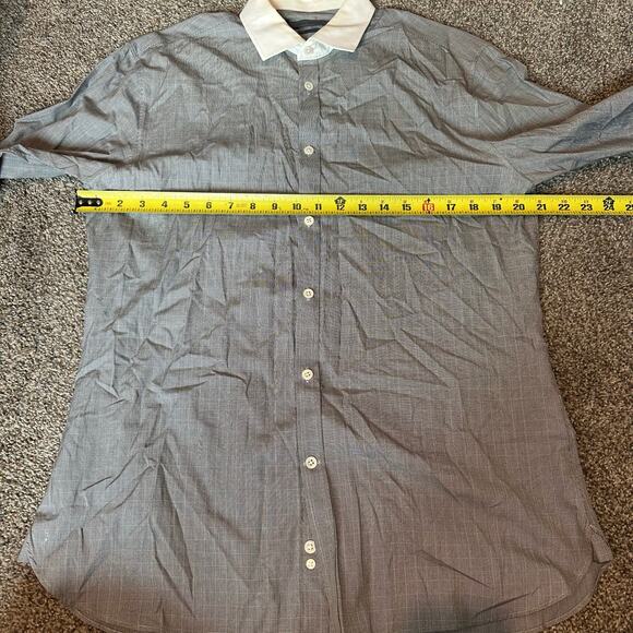 JOHN VARVATOS Men's Slim Fit Contrast Collar Dress Shirt Size 15.5 - Picture 6 of 8